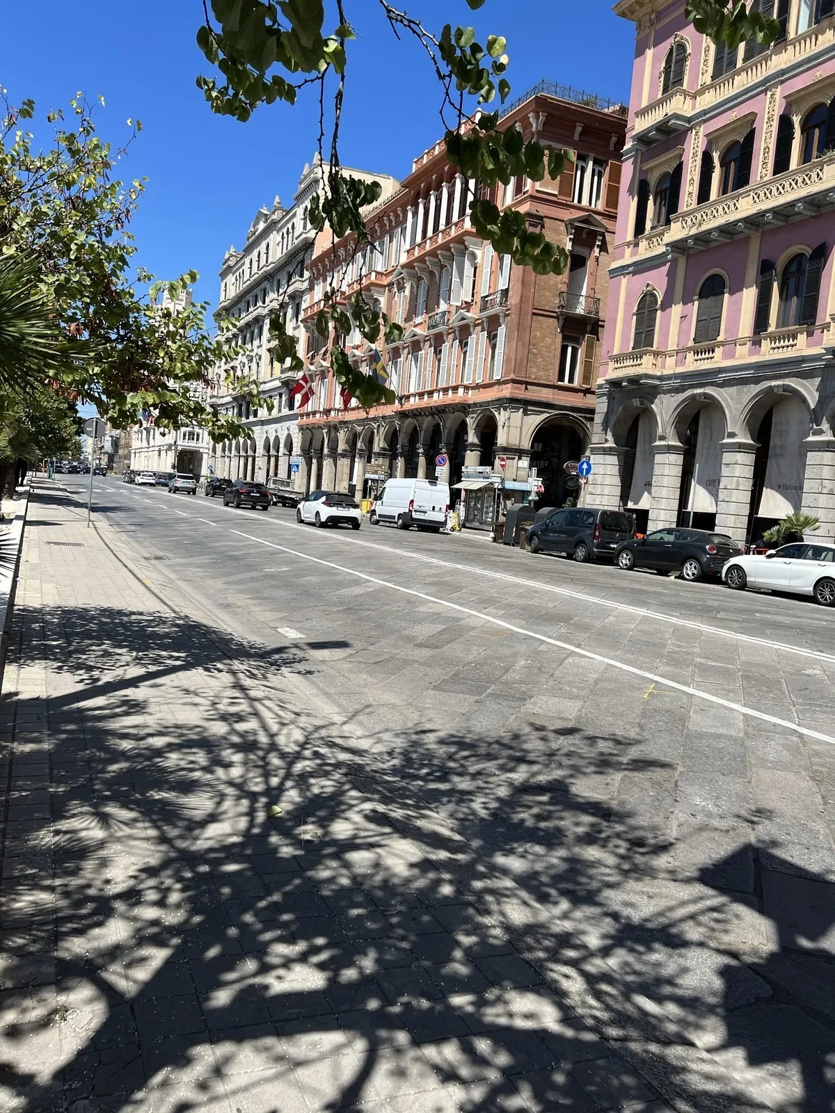 Cagliari sea front main road